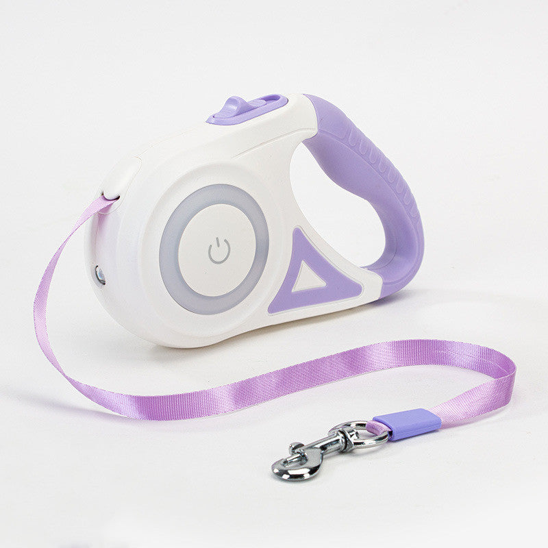 Dog Leash Retractable Leash And Dog Collar Spotlight Automatic Pet Dog Cat Traction Rope For Small Medium Dogs Pet Product Nocturna-Pro