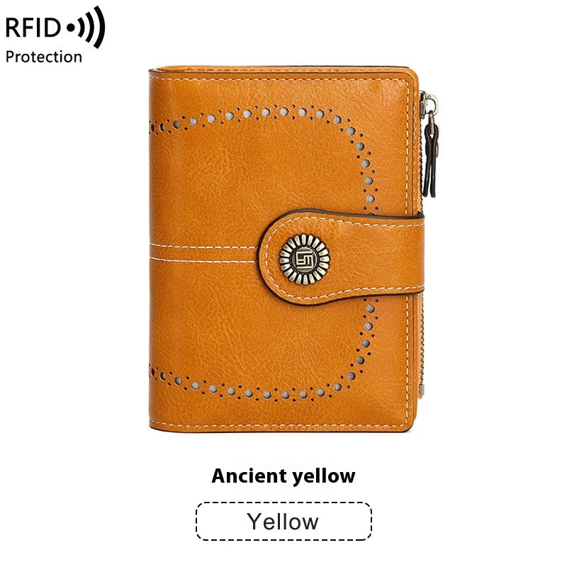 RFID Anti-theft Swiping Women's Wallet Multiple Card Slots Buckle Wallet Nocturna-Pro