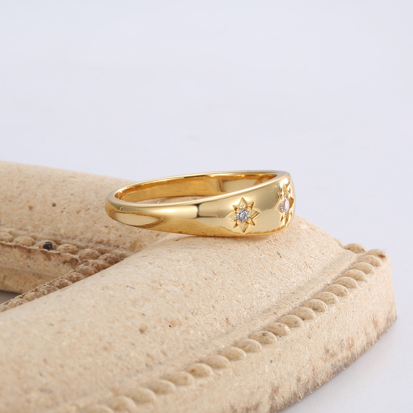 Six-pointed Star Zircon Ring Female Nocturna-Pro