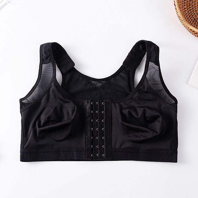 Foreign Trade Front Buckle Closed Sports Bra Plus Size Nocturna-Pro