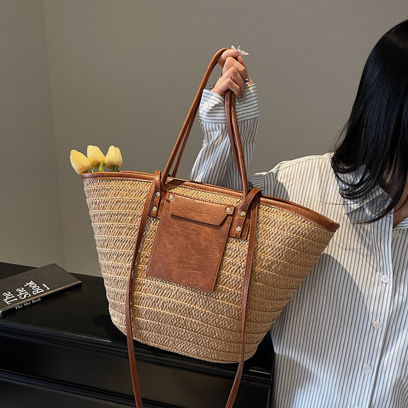 Tote Bag Summer Women's Straw Woven Handbag Nocturna-Pro