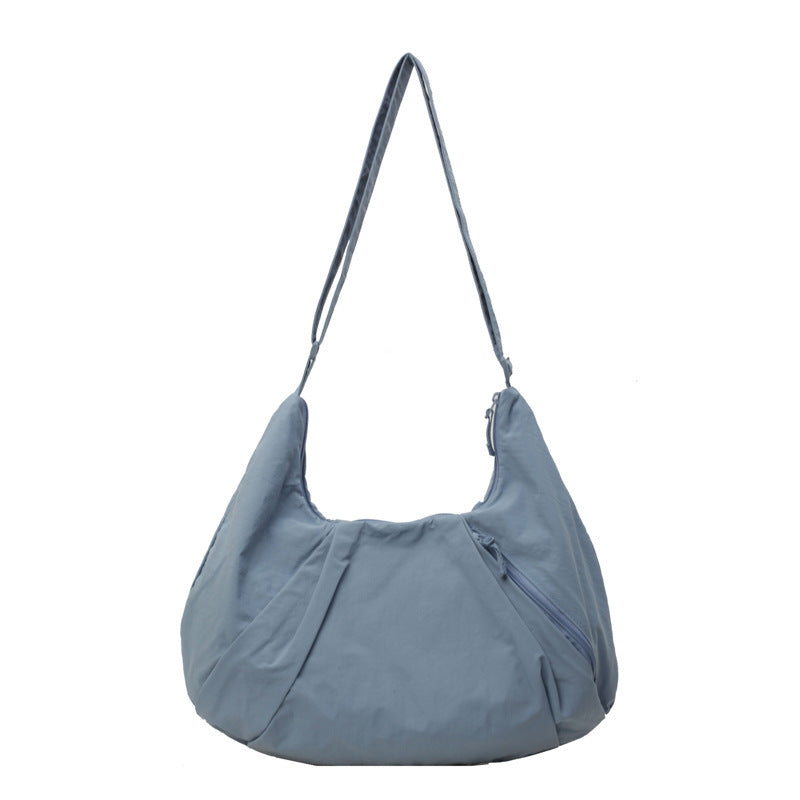 Pleated Messenger Bag Large Capacity Artistic Simple Fashion Nocturna-Pro