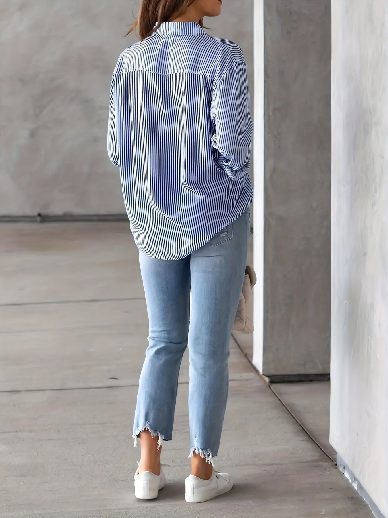 Classic Striped Casual, Business, Versatile Four Seasons Can Wear A Long-sleeved Shirt. Nocturna-Pro