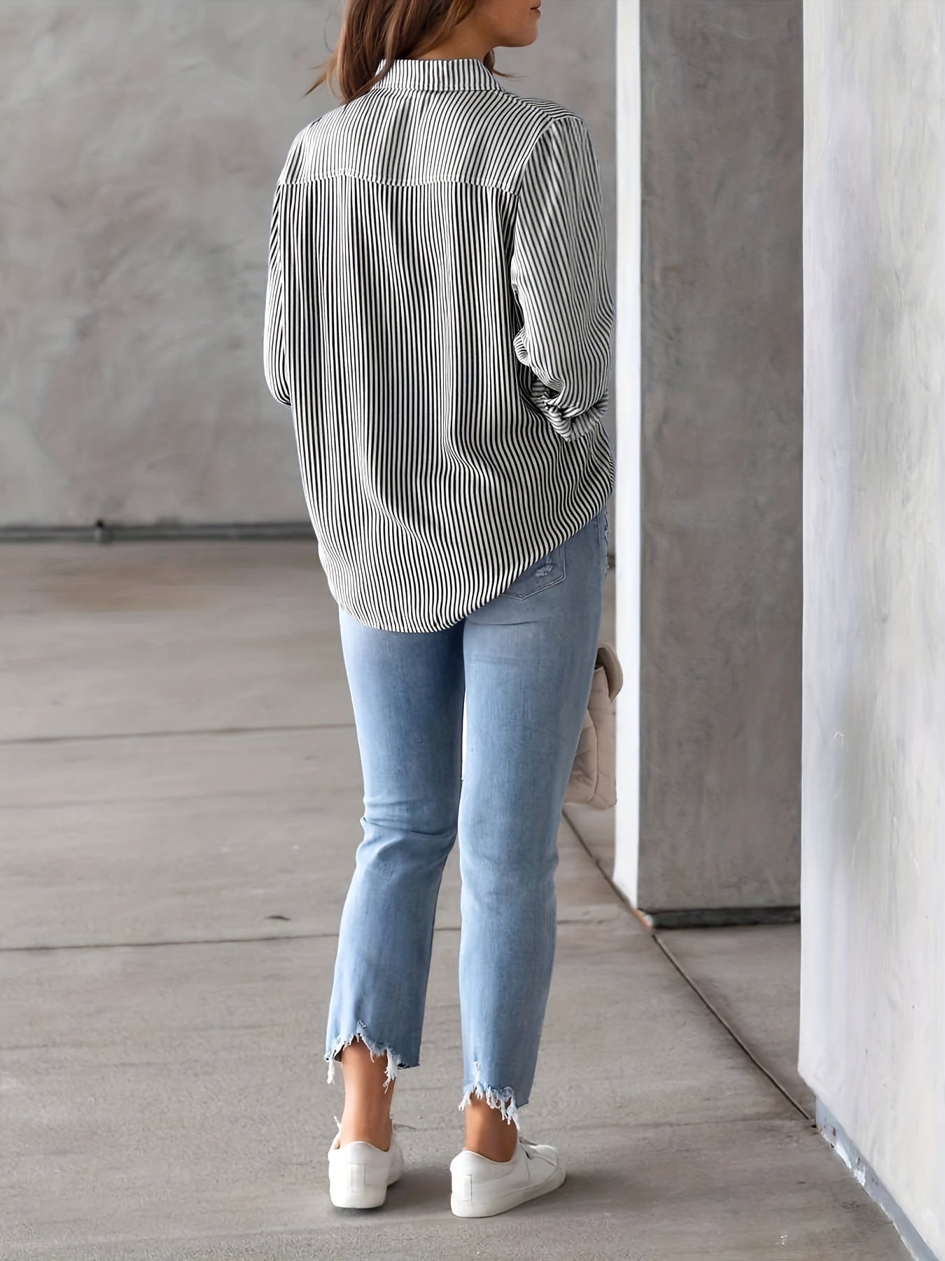 Classic Striped Casual, Business, Versatile Four Seasons Can Wear A Long-sleeved Shirt. Nocturna-Pro