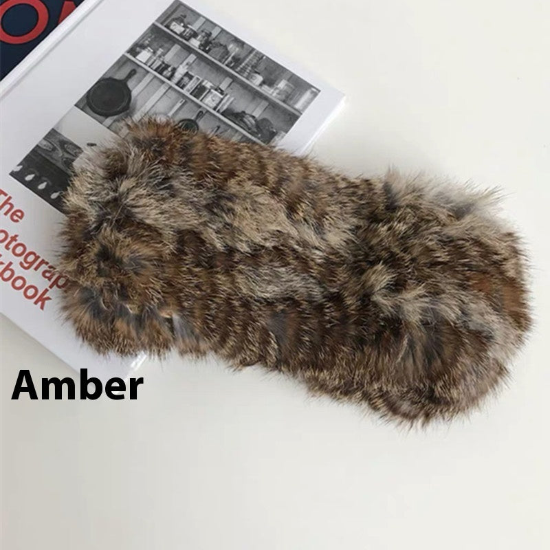 Korean Style Internet Celebrity Hair Band Women's Fashion Elastic Rabbit Hair Band Autumn And Winter Warm Plush Nocturna-Pro