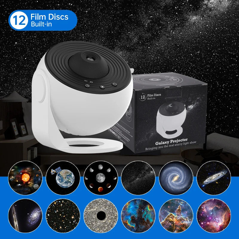 Night Light Galaxy Projector Starry Sky Projector 360 Rotate Planetarium Lamp For Kids Bedroom Valentines Day Gift Wedding Deco Nocturna-Pro