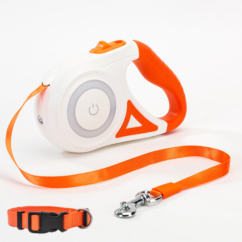 Dog Leash Retractable Leash And Dog Collar Spotlight Automatic Pet Dog Cat Traction Rope For Small Medium Dogs Pet Product Nocturna-Pro