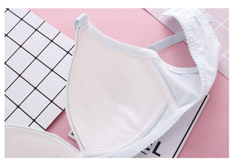 Students Without Steel Ring Pure Cotton Thin Push Up Bras Nocturna-Pro