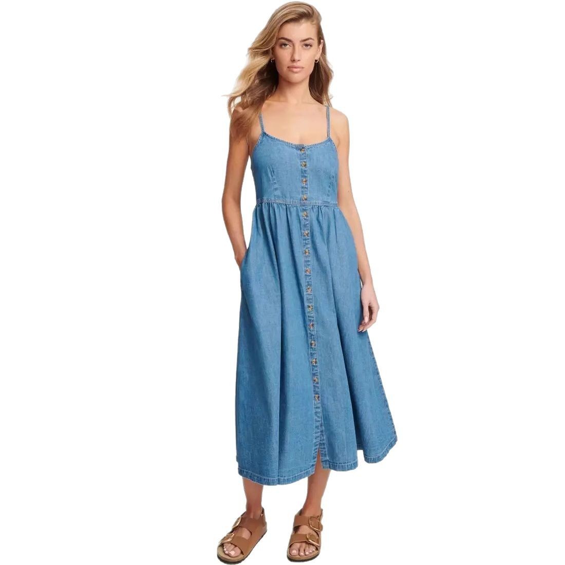 Suspenders Denim Women's Dress Nocturna-Pro