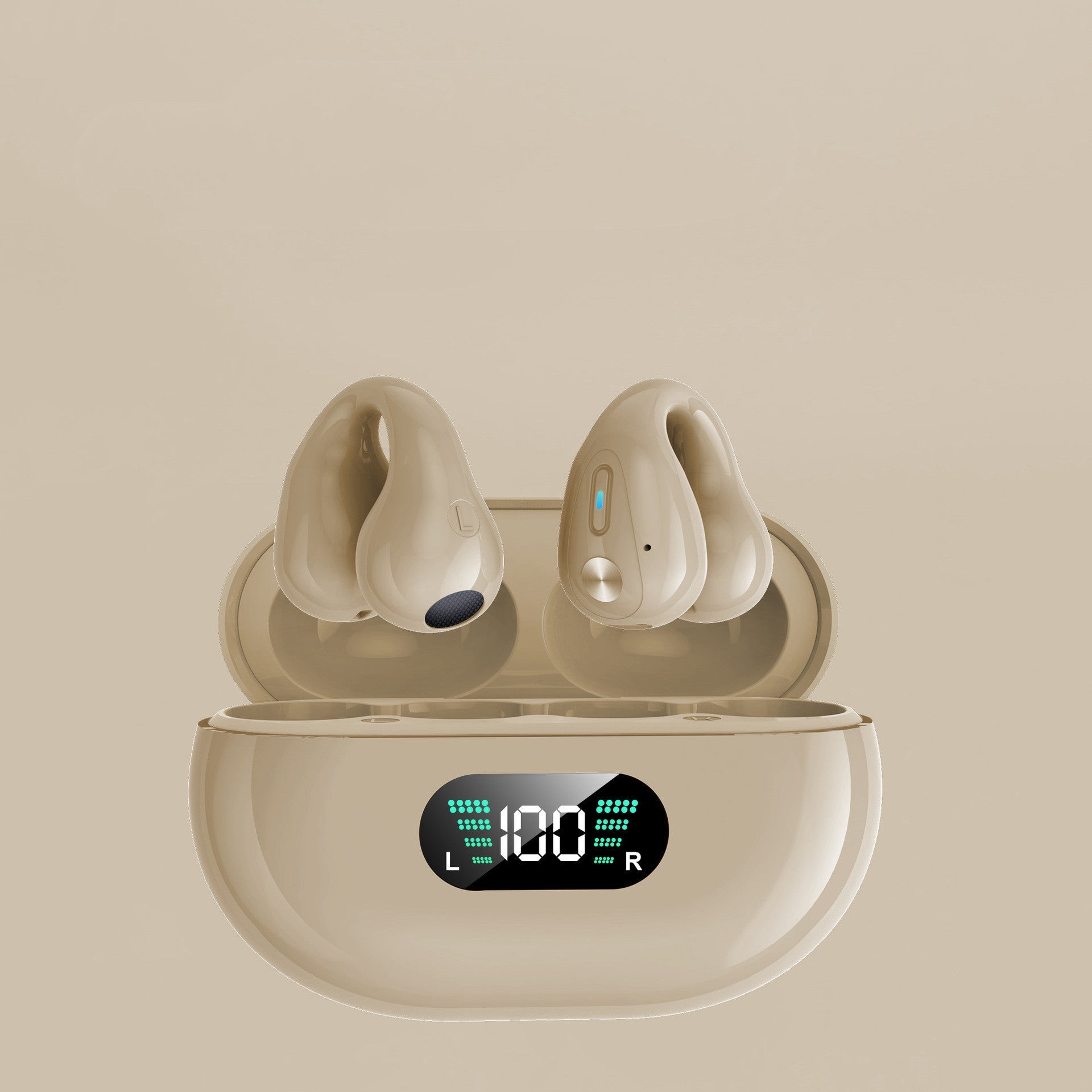 Bone Conduction Headphones TWS Earbuds Ear Clip Bluetooth 5.3 Touch Wireless Earphone In-Ear Bass HIFI Sports Headset Nocturna-Pro