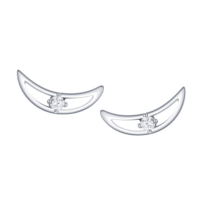 S925 Sterling Silver Niche Design Moon Earrings Nocturna-Pro