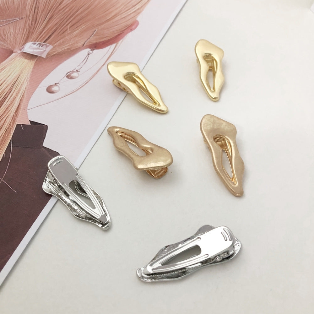 Irregular Back Head Side Clip Women's Hairpin Electroplated Metal Nocturna-Pro