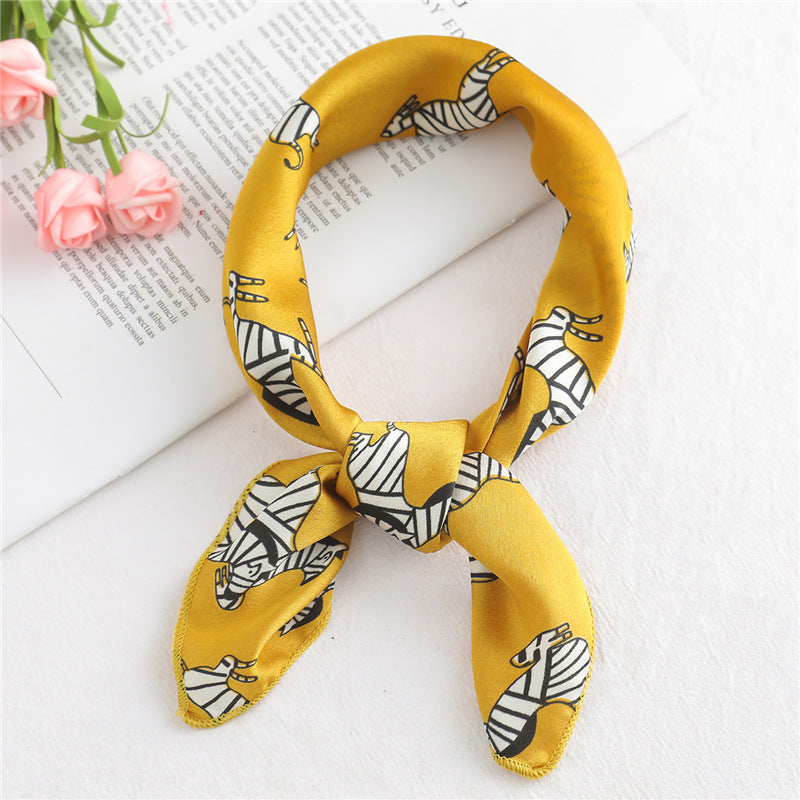 Small Scarf Professional Stewardess Silk Hair Band Nocturna-Pro