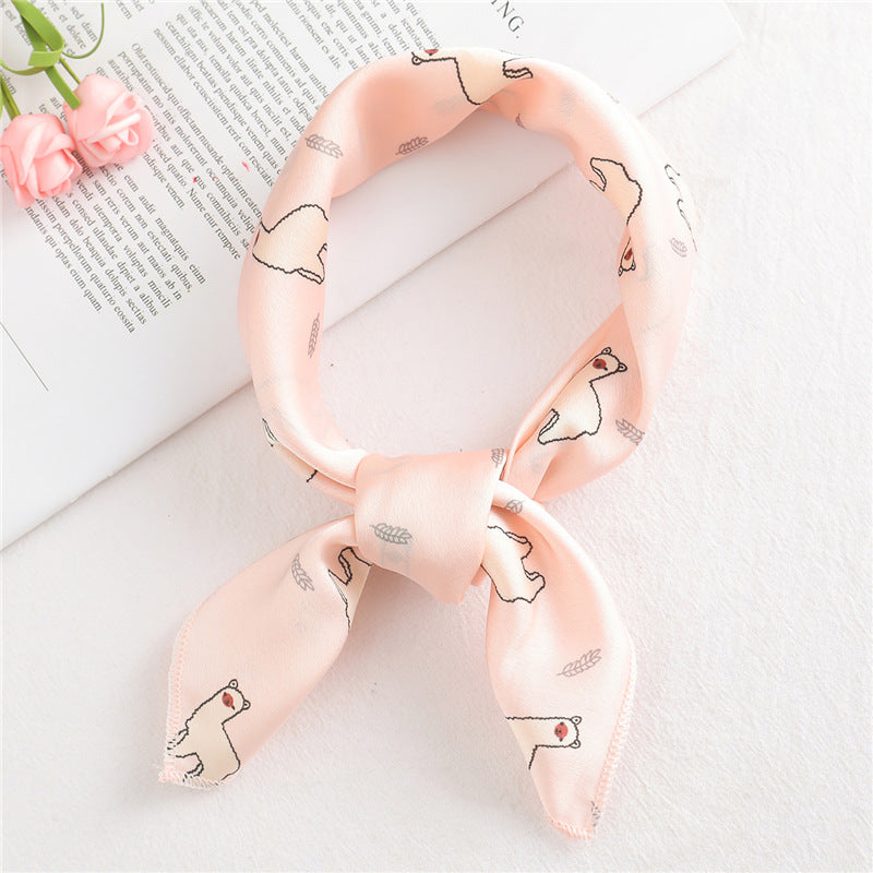 Small Scarf Professional Stewardess Silk Hair Band Nocturna-Pro