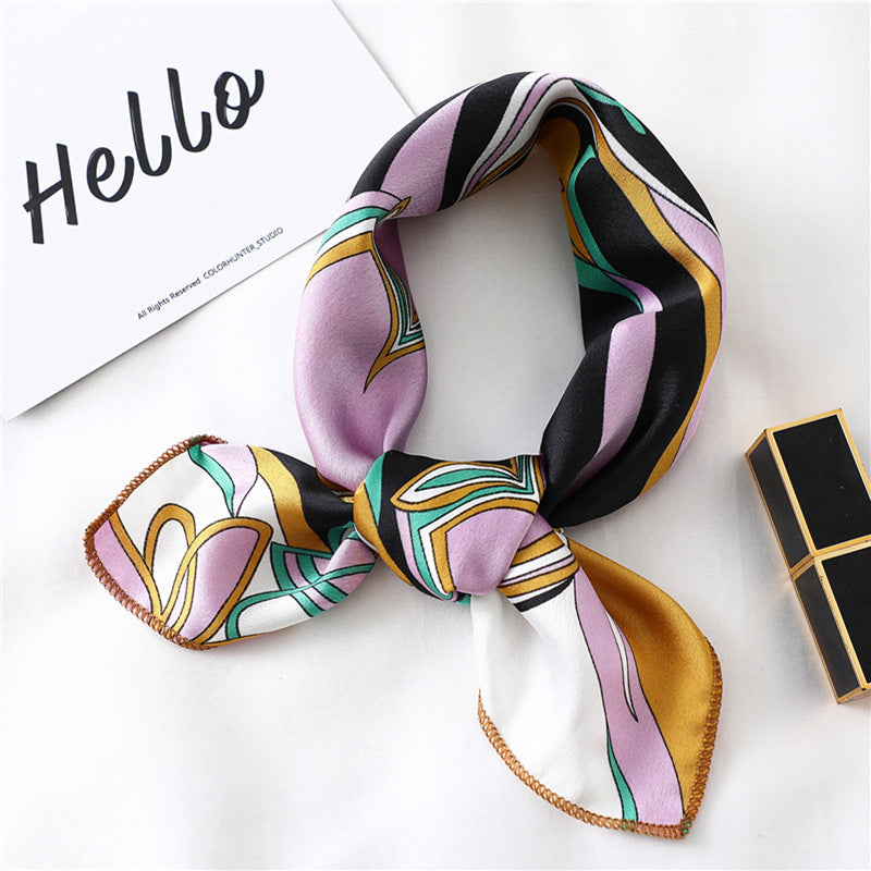 Small Scarf Professional Stewardess Silk Hair Band Nocturna-Pro