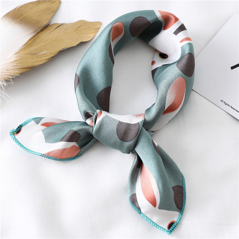 Small Scarf Professional Stewardess Silk Hair Band Nocturna-Pro