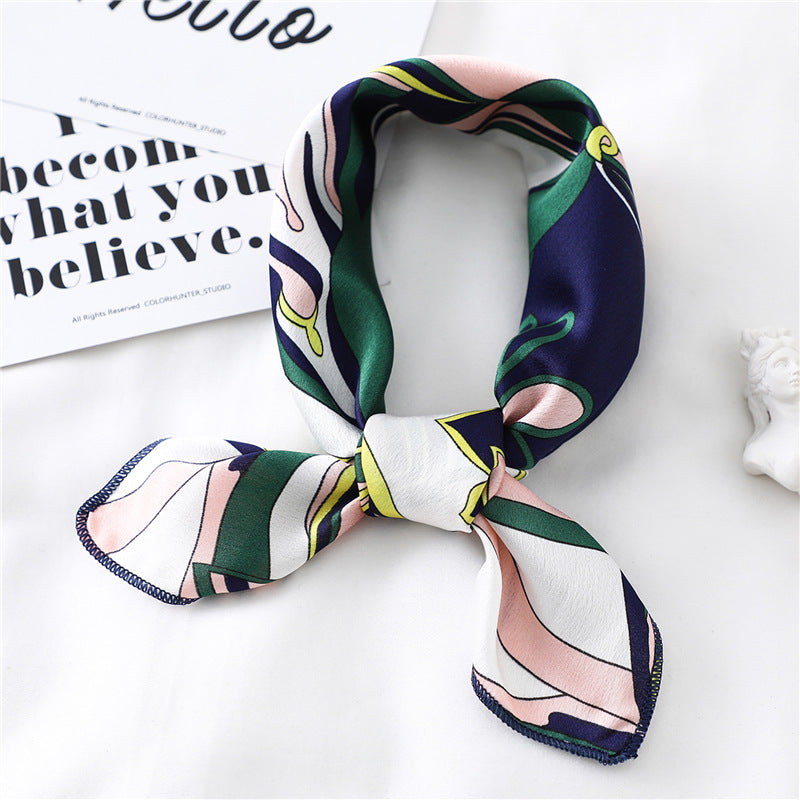 Small Scarf Professional Stewardess Silk Hair Band Nocturna-Pro