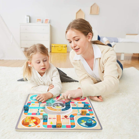 Kids Toys Flying Chess Parent-child Interactive Game Chessboard Children's Board Game Toys Puzzle Jump Checkers Nocturna-Pro