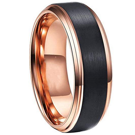 Two Tone Tungsten Steel Ring Men's Jewelry Nocturna-Pro