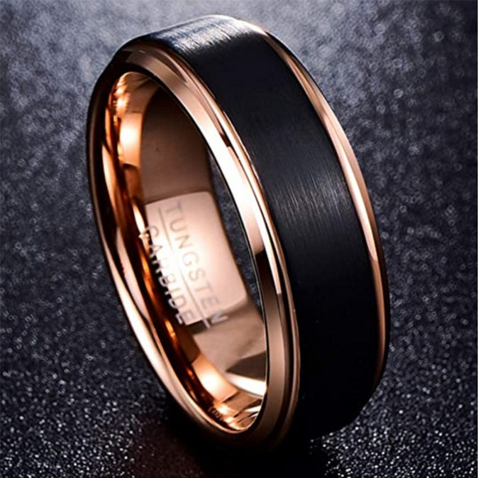 Two Tone Tungsten Steel Ring Men's Jewelry Nocturna-Pro