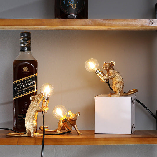Nordic Creative Resin Mini Animal Mouse Light Nocturna-Pro