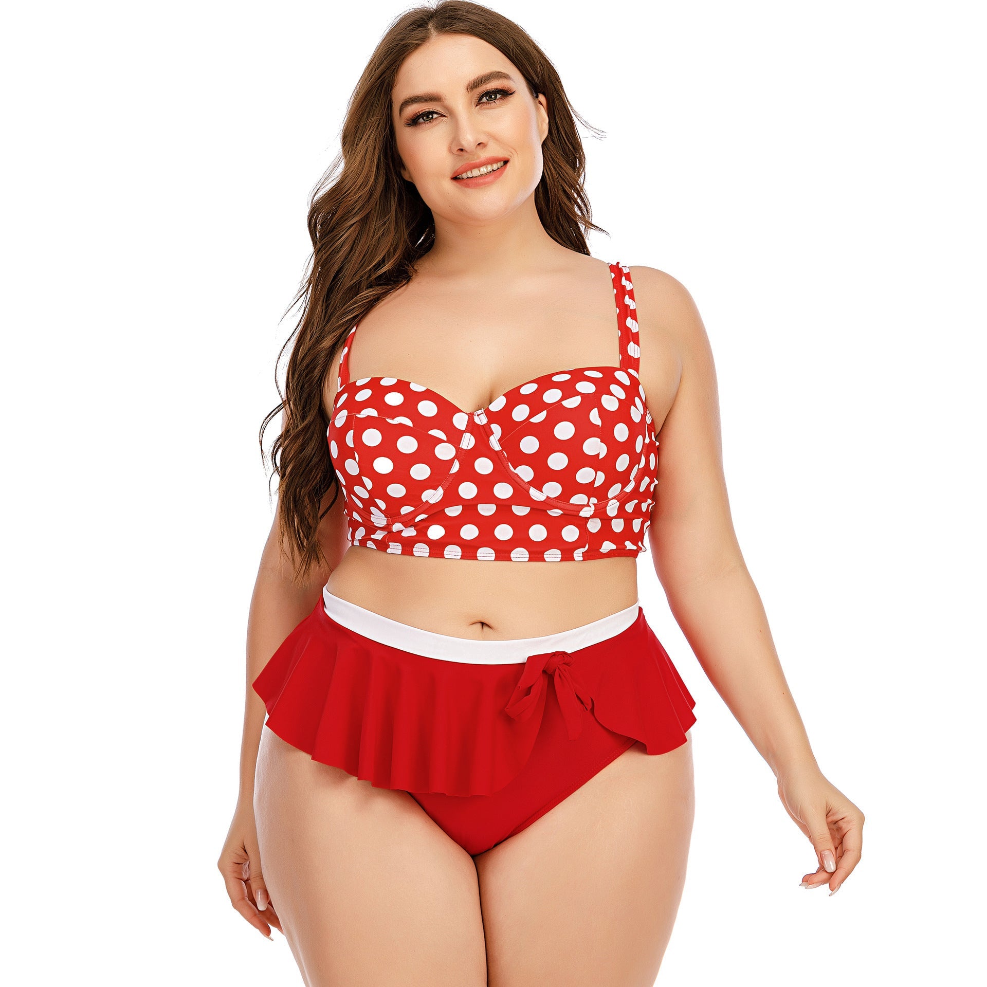 Large Plus Size Swimwear Female Push Up Bikini With Wave Women Bikini Set Two Pieces Swimsuit Bathing Suit Swim Beach Dress Nocturna-Pro