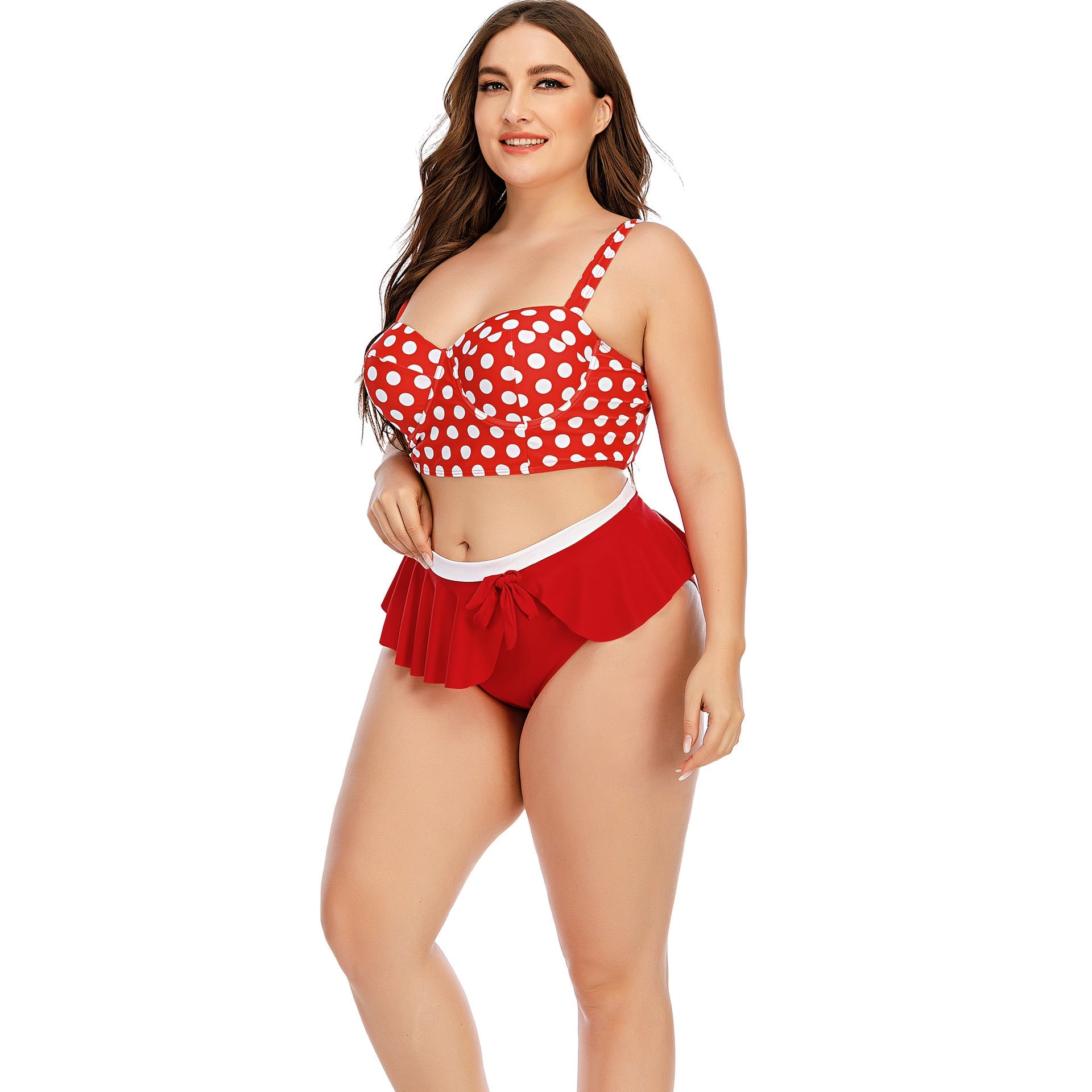 Large Plus Size Swimwear Female Push Up Bikini With Wave Women Bikini Set Two Pieces Swimsuit Bathing Suit Swim Beach Dress Nocturna-Pro