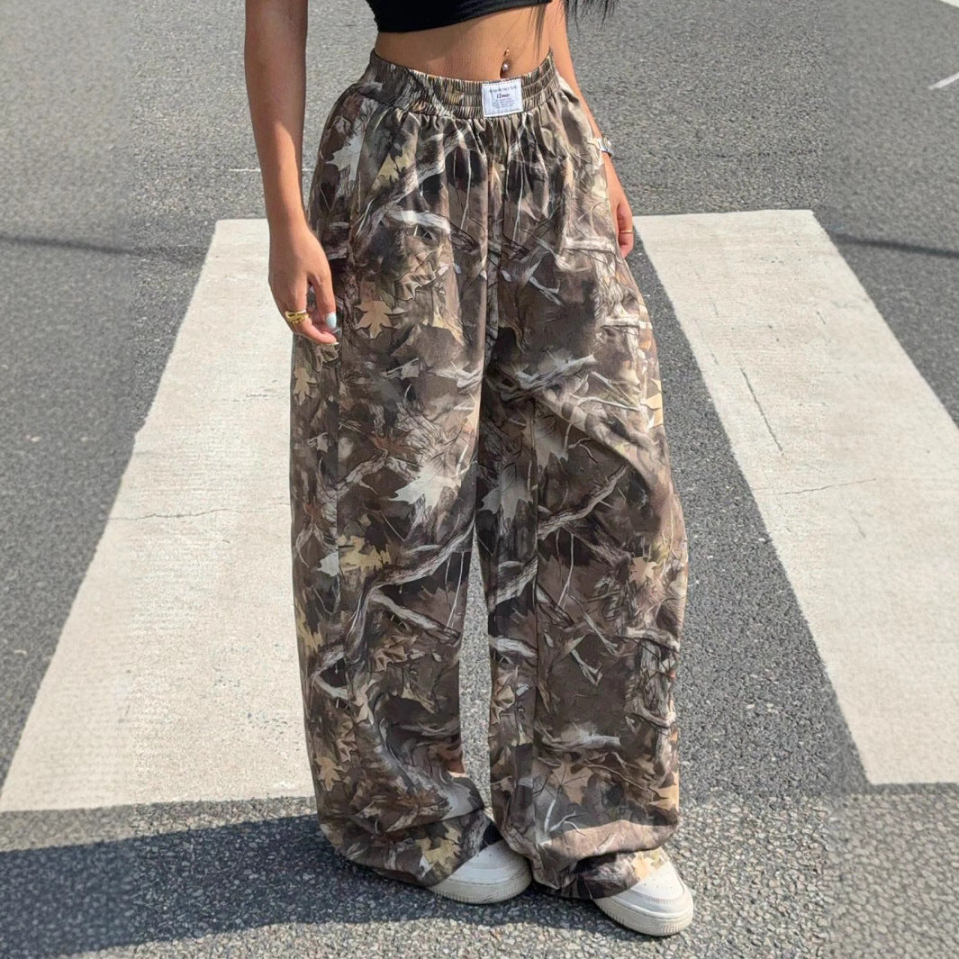 Slimming Casual Pants Hip Hop Retro Street Multi-pocket Camouflage Cargo Pants For Women Y2k Hip-hop Cargo Grunge Baggy Trousers Nocturna-Pro