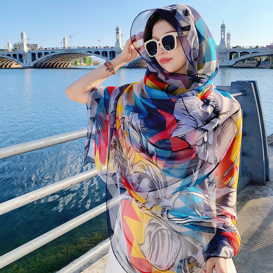 Beach Travel Long Outer Match Shawl Nocturna-Pro