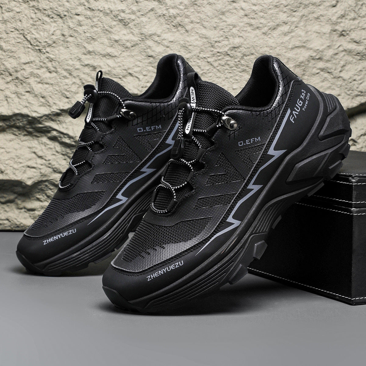 Men Colorblock Sneakers Outdoor Casual Mountaineering Hiking Running Sports Shoes Nocturna-Pro