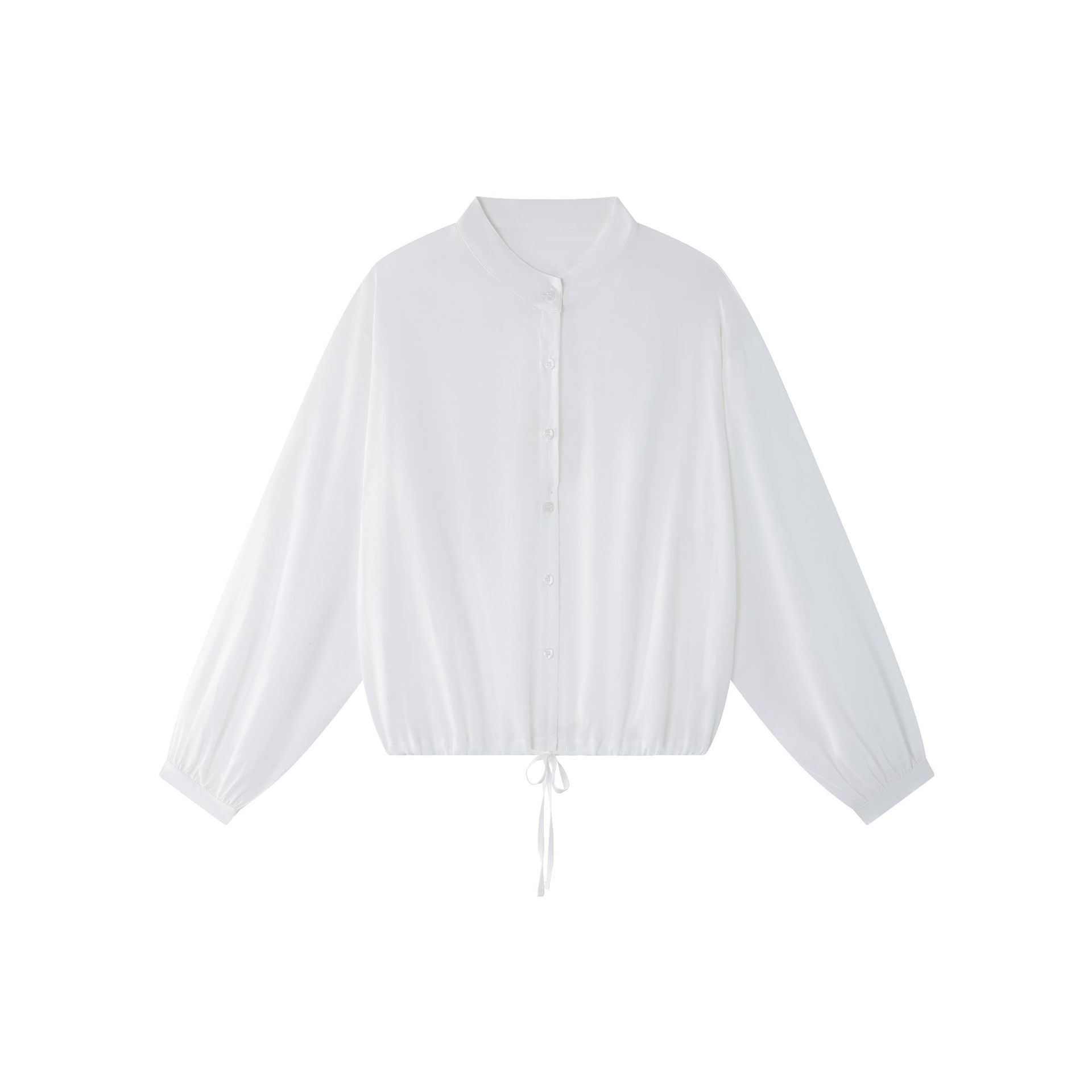 Tencel Linen Stand Collar Shirt Light Thin And Loose Button Top Nocturna-Pro