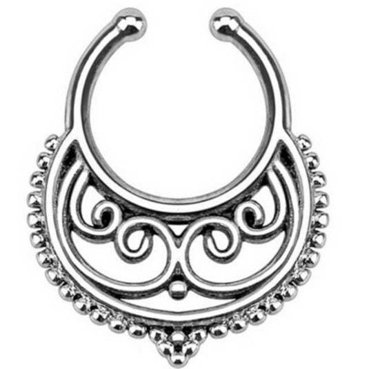 Stainless Steel Diamond C Rod Nose Ring Nocturna-Pro
