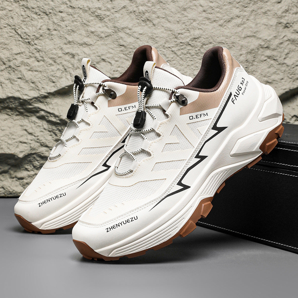 Men Colorblock Sneakers Outdoor Casual Mountaineering Hiking Running Sports Shoes Nocturna-Pro