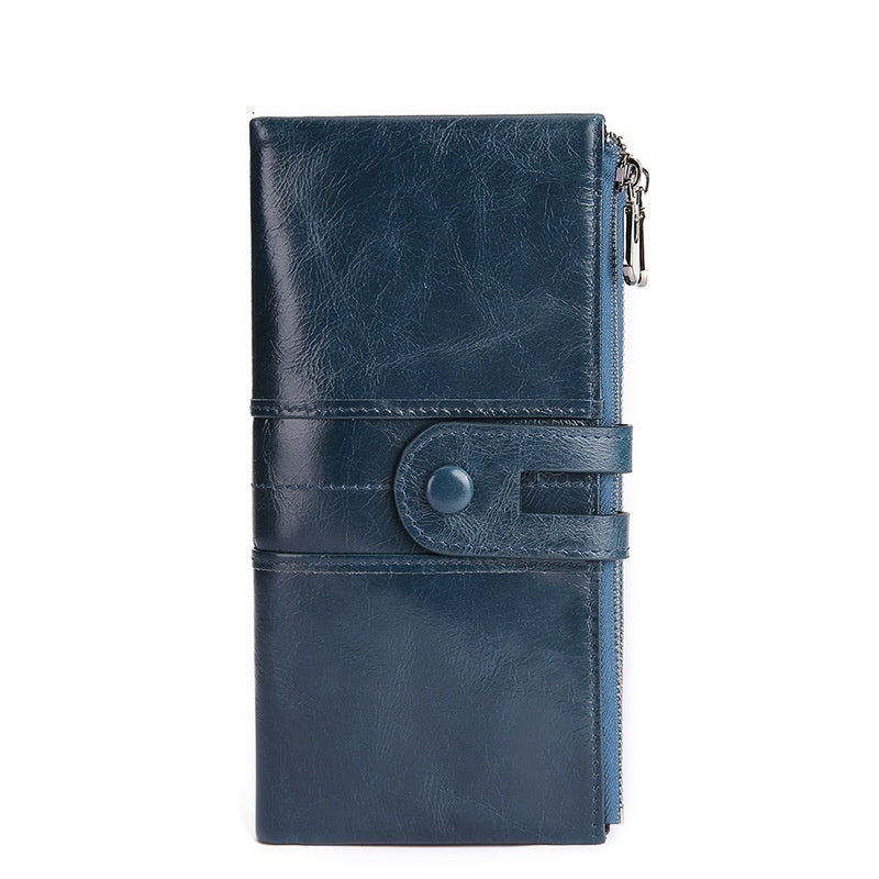 Retro Women's Leather Wallet Fashion Rfid Long Wallet Nocturna-Pro