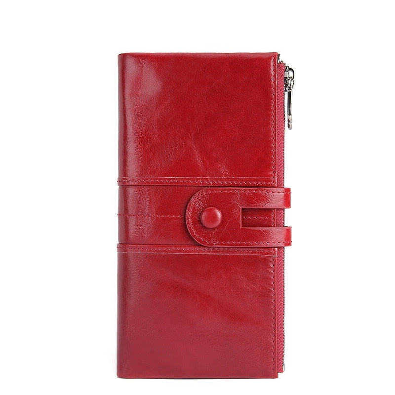 Retro Women's Leather Wallet Fashion Rfid Long Wallet Nocturna-Pro
