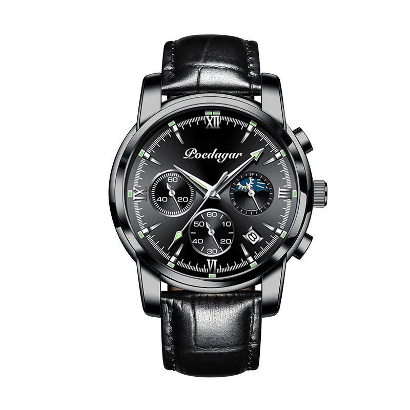 Multifunctional Men's Watch Luminous Waterproof Quartz Wrist Watch Nocturna-Pro