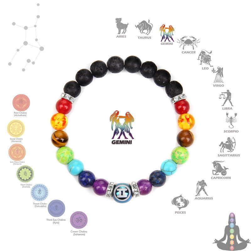 New Seven Chakra Meditation Bracelet Couple Constellation Men And Women Nocturna-Pro