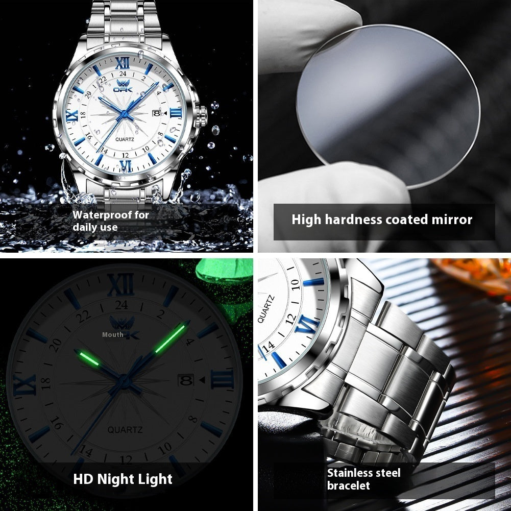Waterproof Luminous Men's Watch Personality Quartz Nocturna-Pro