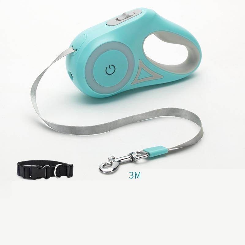 Dog Leash Retractable Leash And Dog Collar Spotlight Automatic Pet Dog Cat Traction Rope For Small Medium Dogs Pet Product Nocturna-Pro