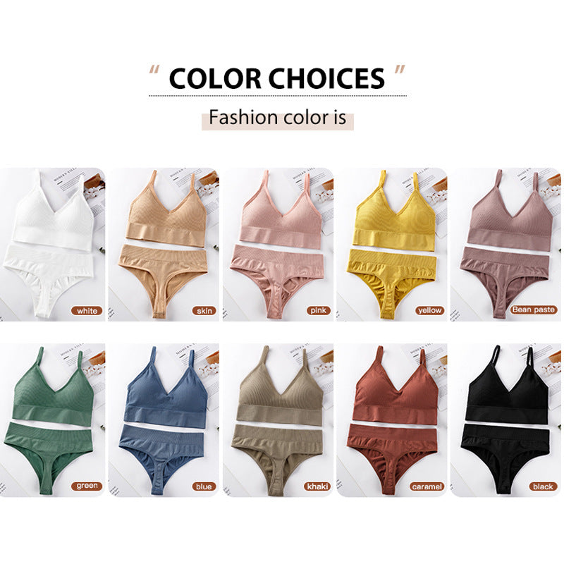 Women's Thin French Style No Steel Ring Panties And Bra Set Nocturna-Pro