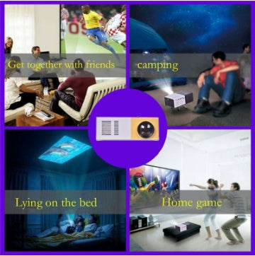Portable Projector 3D Hd Led Home Theater Cinema HDMI-compatible Usb Audio Projector Yg300 Mini Projector Nocturna-Pro