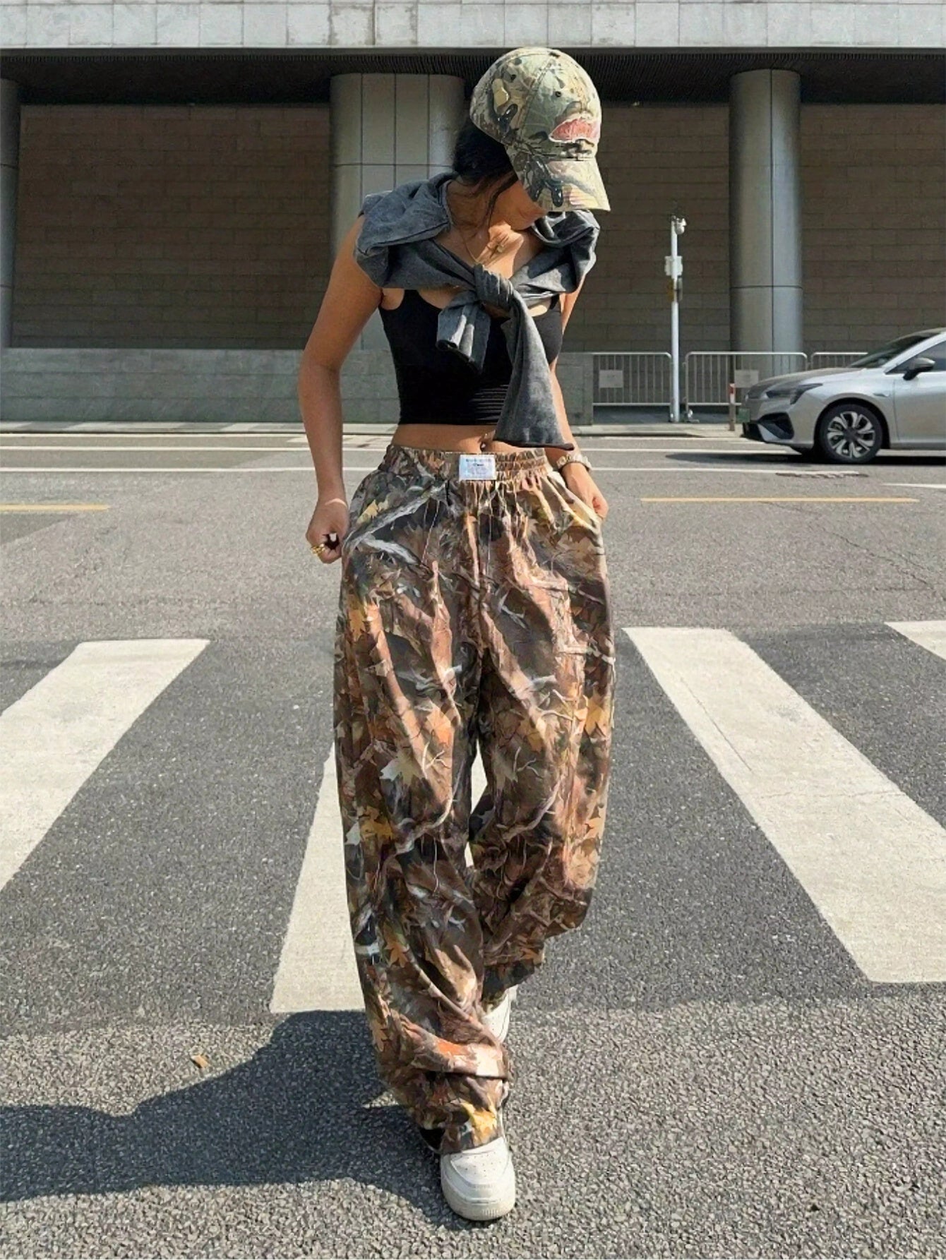 Slimming Casual Pants Hip Hop Retro Street Multi-pocket Camouflage Cargo Pants For Women Y2k Hip-hop Cargo Grunge Baggy Trousers Nocturna-Pro