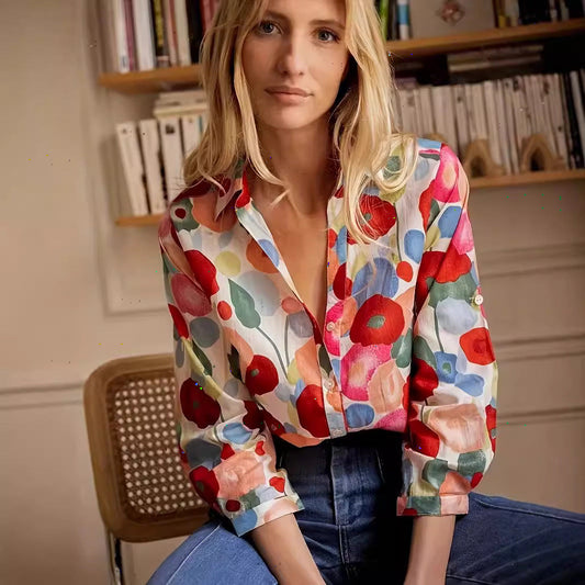 3D Digital Printing Long Sleeve Shirt Floral Top Gorgeous Nocturna-Pro