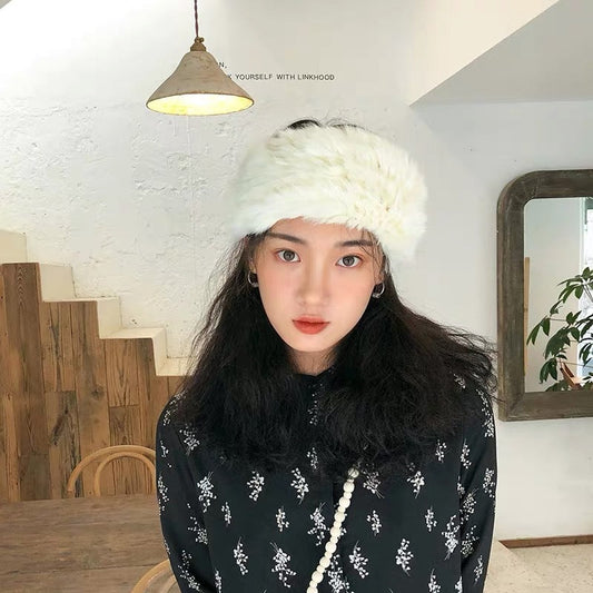Korean Style Internet Celebrity Hair Band Women's Fashion Elastic Rabbit Hair Band Autumn And Winter Warm Plush Nocturna-Pro