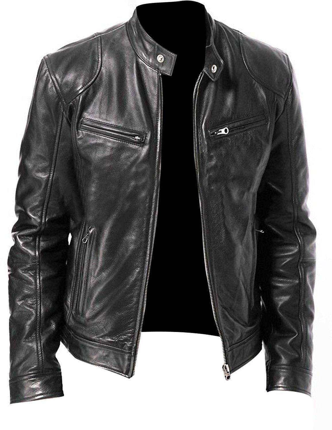 PU Leather Jacket Slim Leather Jacket Nocturna-Pro