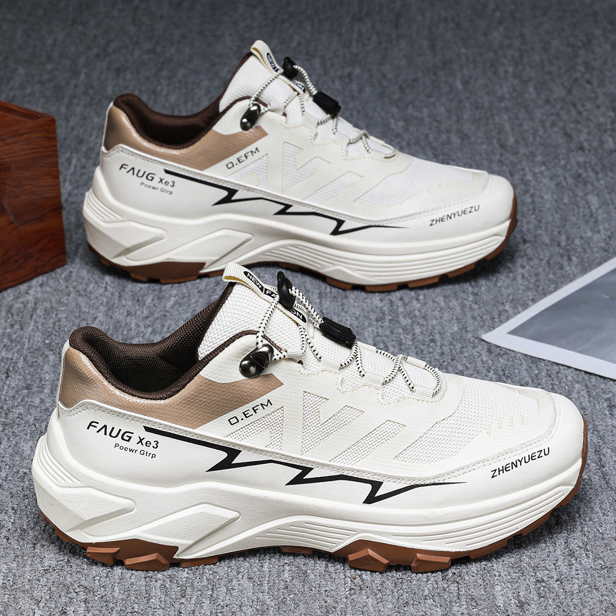 Men Colorblock Sneakers Outdoor Casual Mountaineering Hiking Running Sports Shoes Nocturna-Pro