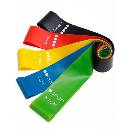 Yoga Resistance Rubber Bands Indoor Outdoor Fitness Equipment 0.35mm-1.1mm Pilates Sport Training Workout Elastic Bands Nocturna-Pro