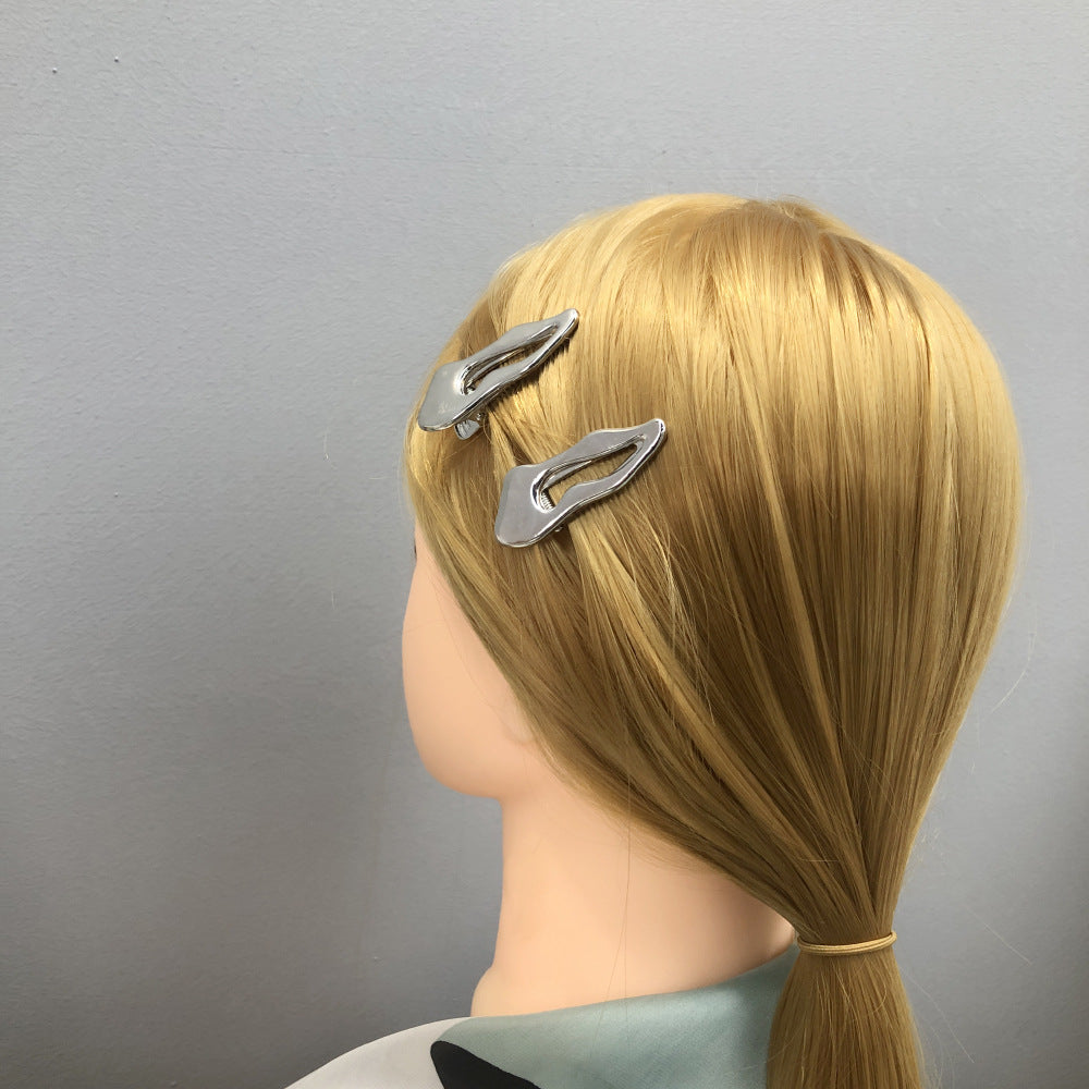 Irregular Back Head Side Clip Women's Hairpin Electroplated Metal Nocturna-Pro