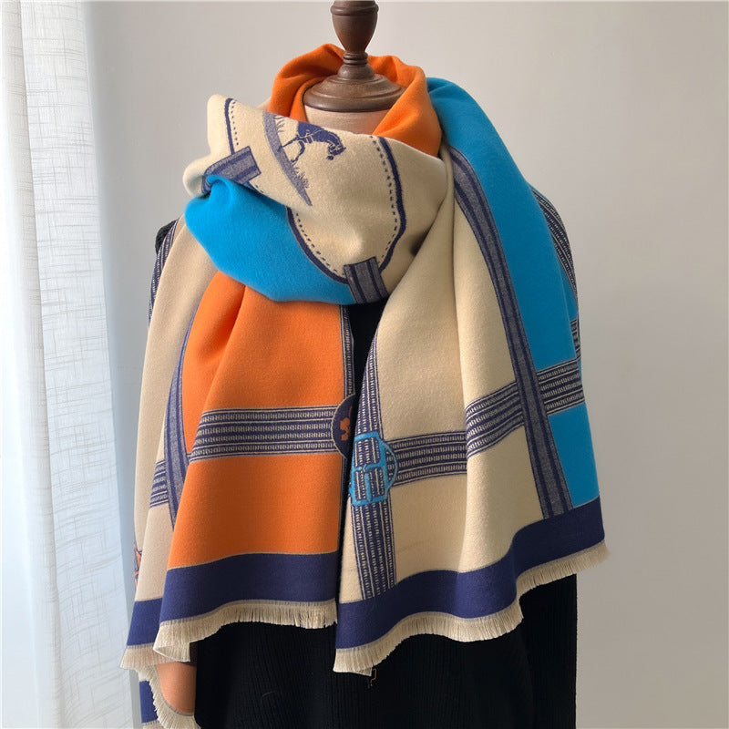 Women's Stitching Thickening Shawl Fashion Nocturna-Pro