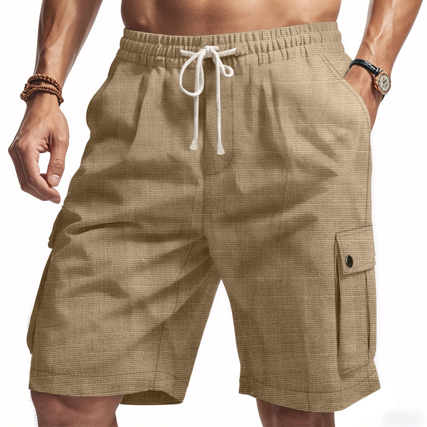 Amekaji Workwear Bamboo Linen Beach Casual Shorts Nocturna-Pro